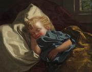 John George Brown Sleeping Angel USA oil painting artist
